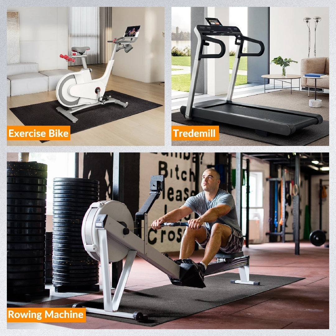 Only Supports Self Pickup High Density Home Gym Treadmill Exercise Bike Equipment Mats, 1-4 Inch Thick, Multiple Sizes