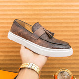 Casual Fashion Men's Plus Size Fringed Leather Shoes