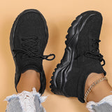 Plus Size Sports Women's Shoes Breathable Flying Woven Lazy Shoes