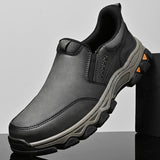 Rubber Wear-resistant Men's Casual Leather Shoes