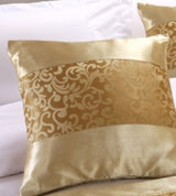 High grade and simple modern Chinese luxury gold bed cover, bed end cushion and pillow case