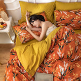 Four-Piece Cotton Bedding, Cotton Bed Linen, Three-Piece Quilt Cover For Dormitory Summer