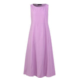 Women's Fashion And Comfortable Sleeveless Solid Color Vest Dress