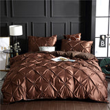 European style washed silk three-piece solid color bed sheet duvet cover