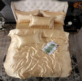 Bed Sheet Quilt Cover Naked Sleep Cool Silk Single Three Piece Set