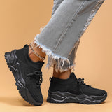 Plus Size Sports Women's Shoes Breathable Flying Woven Lazy Shoes