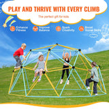 Climbing Dome, Jungle Gym Supports 750LBS And Easy Assembly, 10FT Geometric Dome Climber Play Center For Kids 3 To 10 Years Old,with Climbing Grip, Outdoor Backyard Play Equipment For Kids