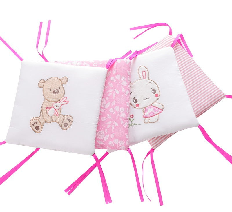 Baby Bed Cover Backup Bear And Rabbit Pink