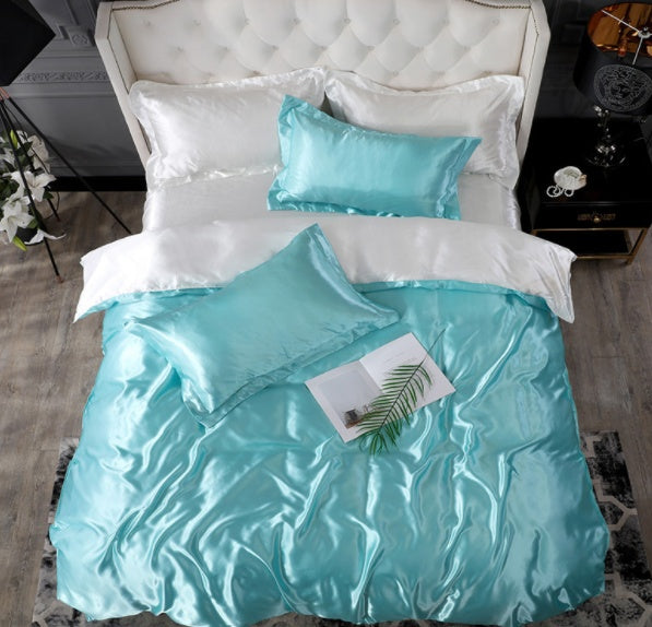 Bed Sheet Quilt Cover Naked Sleep Cool Silk Single Three Piece Set