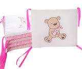 Baby Bed Cover Backup Bear And Rabbit Pink