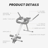 Pro Max Home Gym 4-in-1 Fitness Equipment Rowing Machine, Leg Press, Abdominal Glide, Roman Chair, Fitness Equipment For Abdominal And Core Strength Training