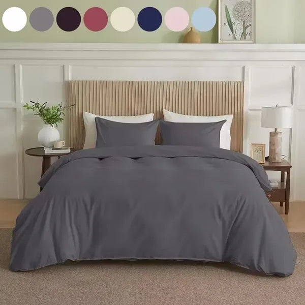 Serta Simply Clean Pleated Duvet Cover Queen