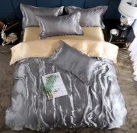 Bed Sheet Quilt Cover Naked Sleep Cool Silk Single Three Piece Set