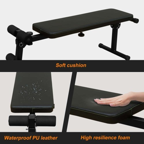 Power Tower Dip Station With Bench Pull Up Bar Stand Adjustable Height Heavy Duty Multi-Function Fitness Training Equipment For Home Office Gym
