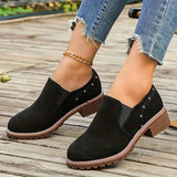Plus Size All-match Casual Thick Heel Ankle Boots