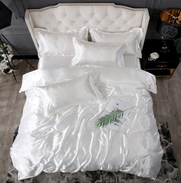 Bed Sheet Quilt Cover Naked Sleep Cool Silk Single Three Piece Set