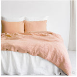 Pure Linen Bed Sheet Duvet Cover Washed Fabric