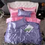 Bed Sheet Quilt Cover Naked Sleep Cool Silk Single Three Piece Set