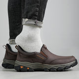 Rubber Wear-resistant Men's Casual Leather Shoes